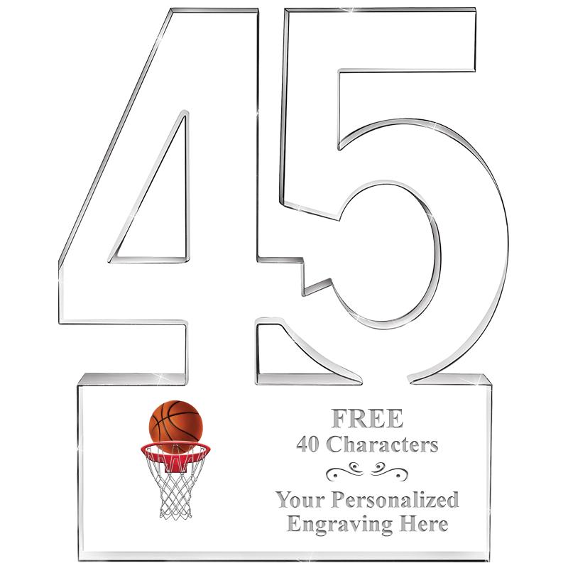 6" 45 YEARS OF SERVICE ACRYLIC