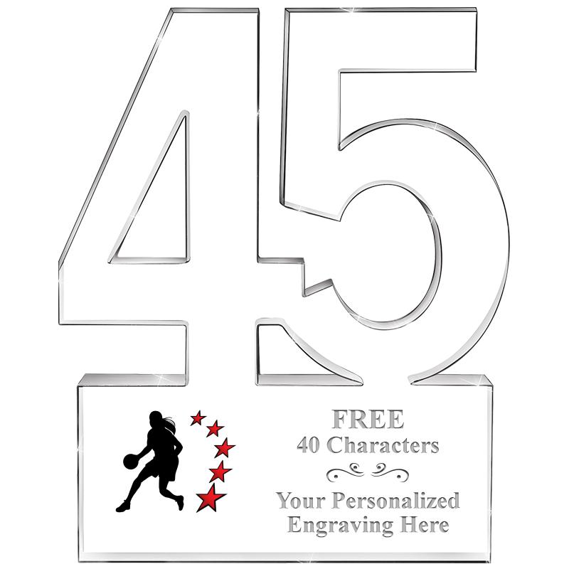 6" 45 YEARS OF SERVICE ACRYLIC