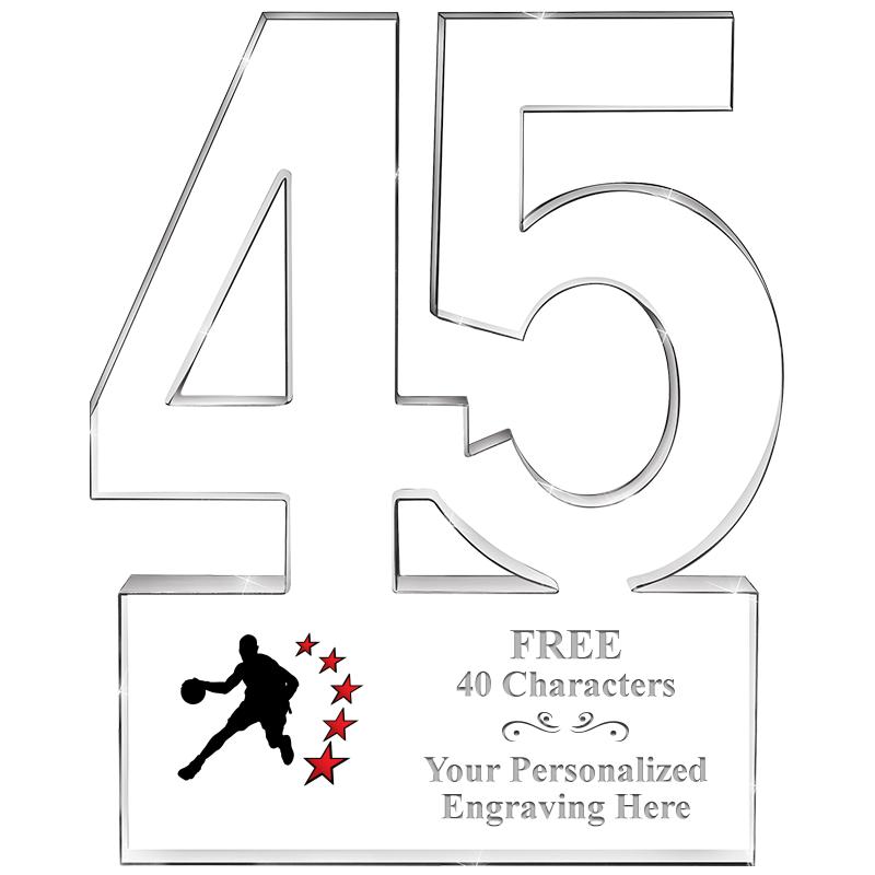6" 45 YEARS OF SERVICE ACRYLIC