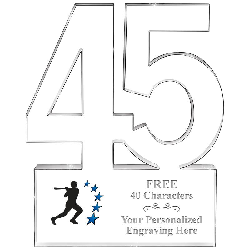 6" 45 YEARS OF SERVICE ACRYLIC