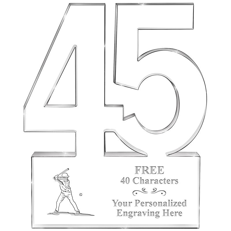 6" 45 YEARS OF SERVICE ACRYLIC