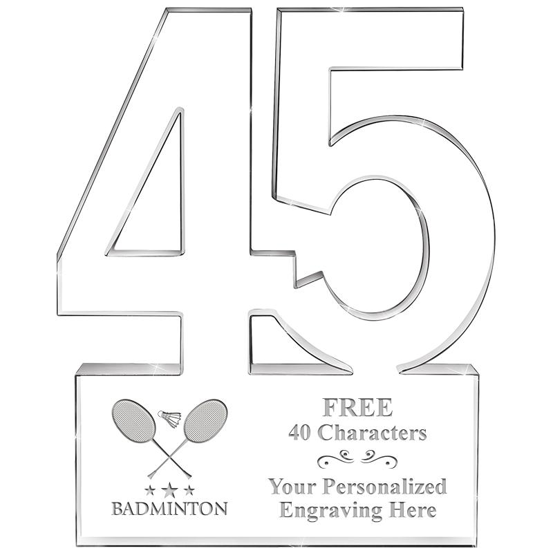 6" 45 YEARS OF SERVICE ACRYLIC