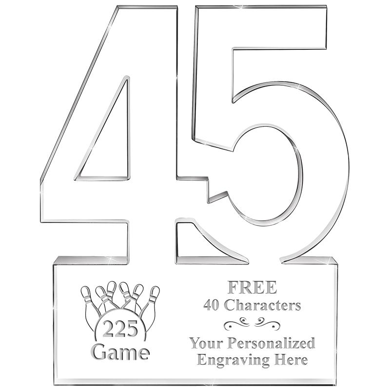 6" 45 YEARS OF SERVICE ACRYLIC