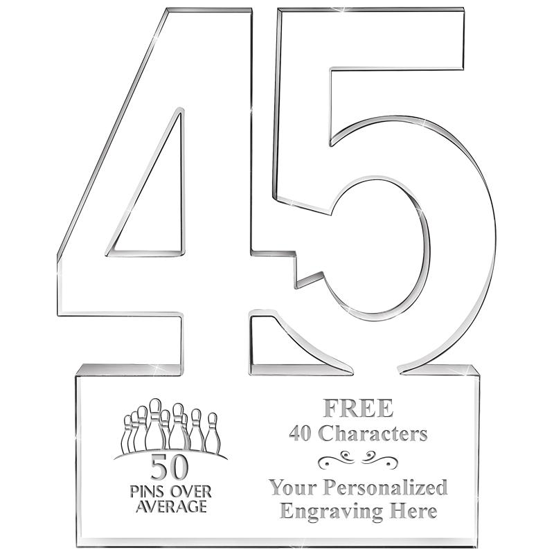 6" 45 YEARS OF SERVICE ACRYLIC