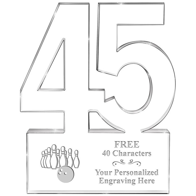 6" 45 YEARS OF SERVICE ACRYLIC