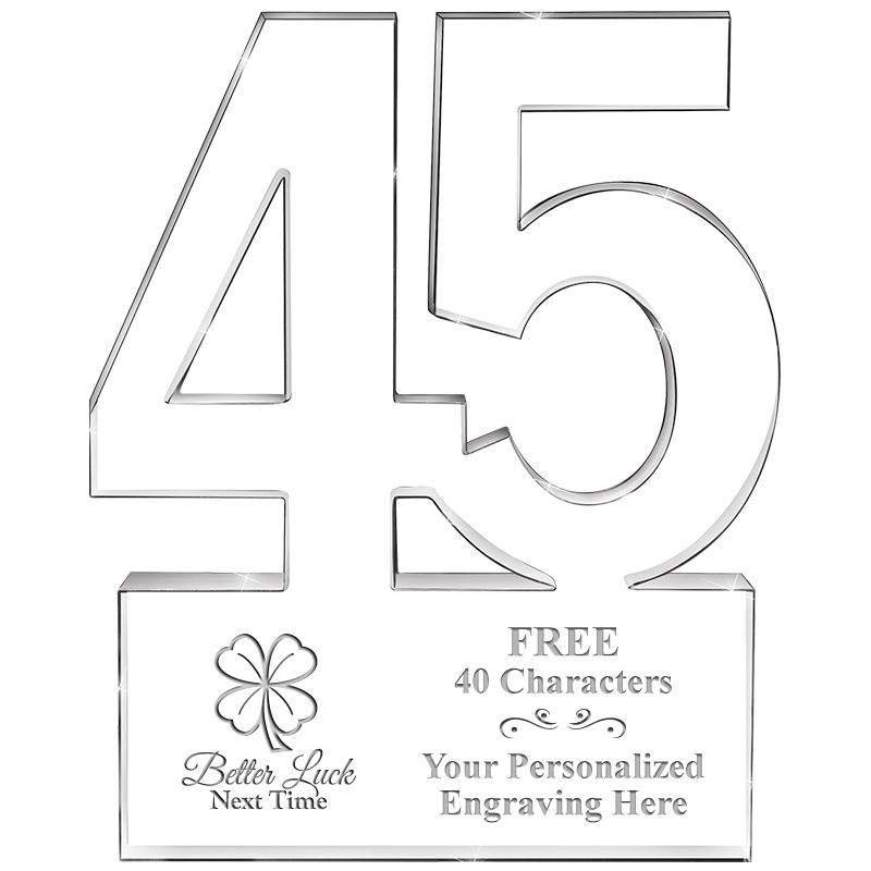 6" 45 YEARS OF SERVICE ACRYLIC