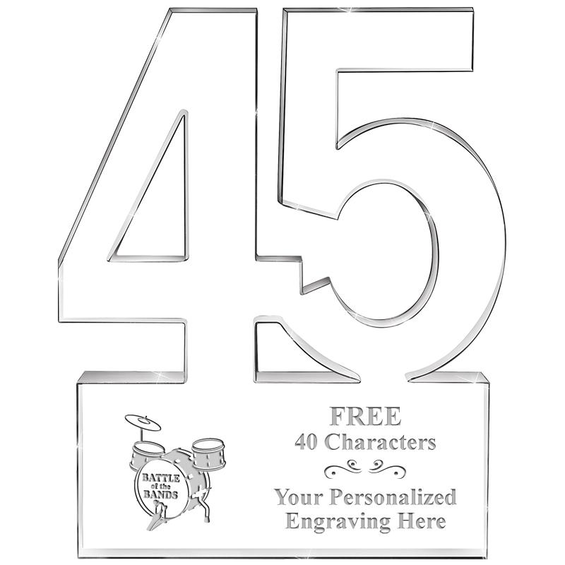 6" 45 YEARS OF SERVICE ACRYLIC