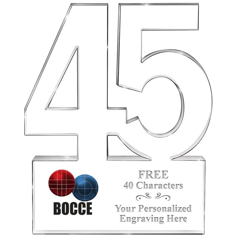 6" 45 YEARS OF SERVICE ACRYLIC
