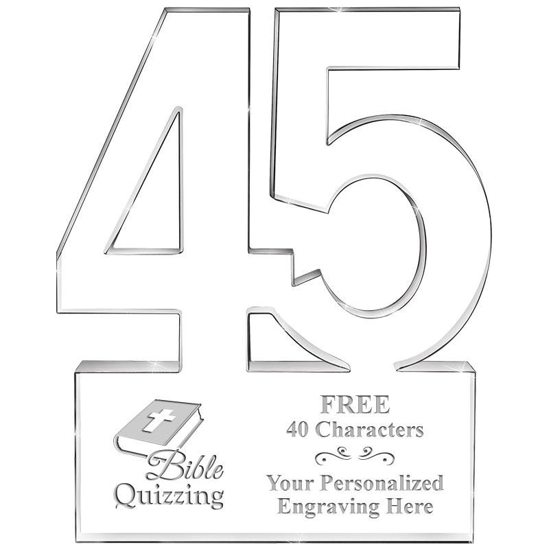 6" 45 YEARS OF SERVICE ACRYLIC