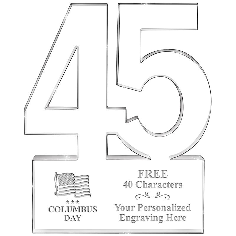 6" 45 YEARS OF SERVICE ACRYLIC