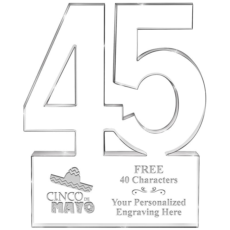 6" 45 YEARS OF SERVICE ACRYLIC