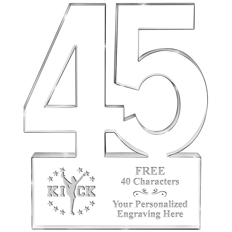 6" 45 YEARS OF SERVICE ACRYLIC