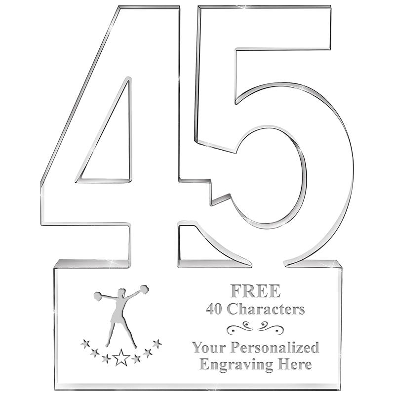 6" 45 YEARS OF SERVICE ACRYLIC