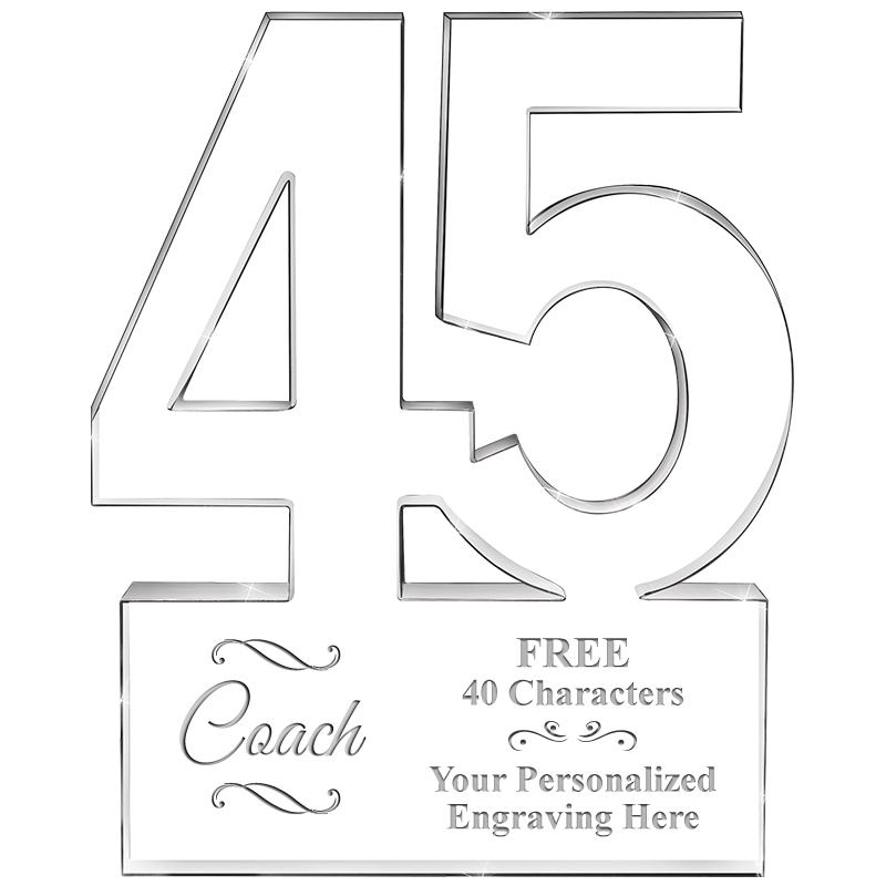 6" 45 YEARS OF SERVICE ACRYLIC