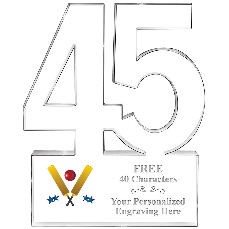 6" 45 YEARS OF SERVICE ACRYLIC