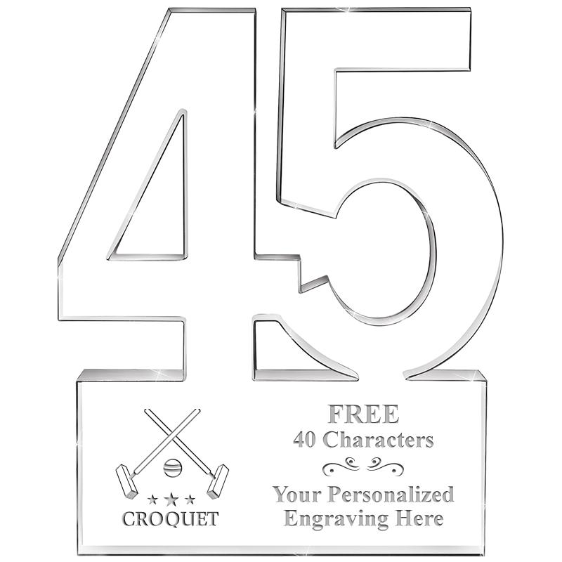 6" 45 YEARS OF SERVICE ACRYLIC