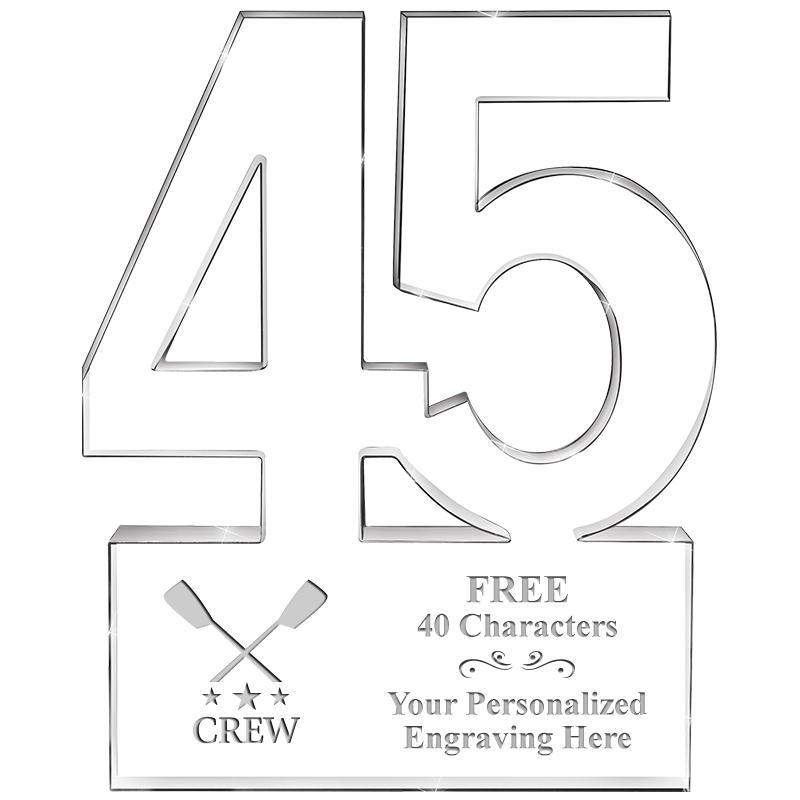 6" 45 YEARS OF SERVICE ACRYLIC