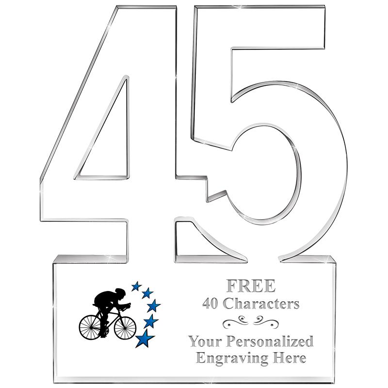 6" 45 YEARS OF SERVICE ACRYLIC