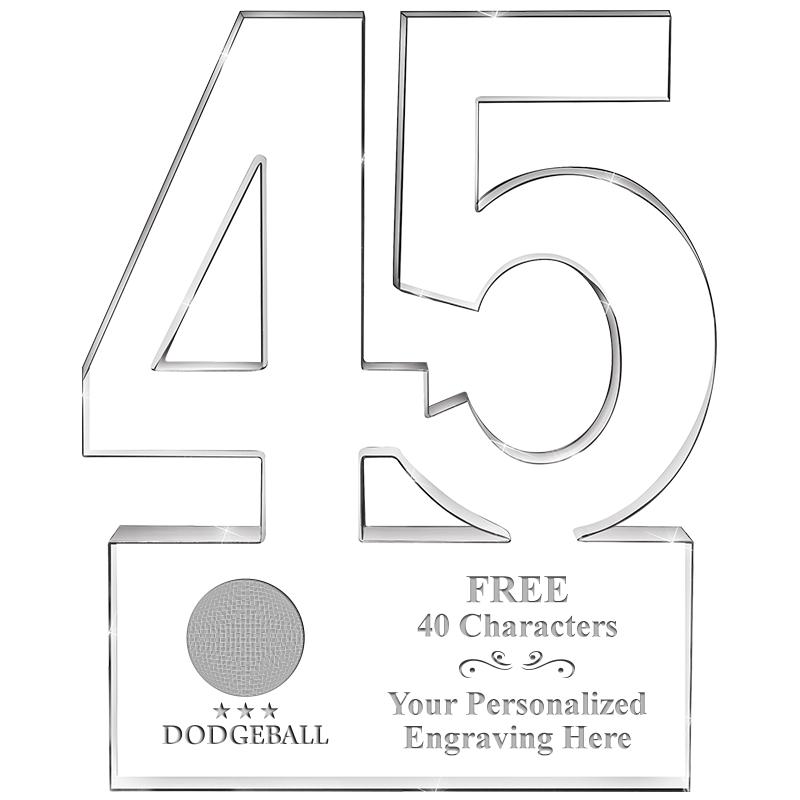 6" 45 YEARS OF SERVICE ACRYLIC