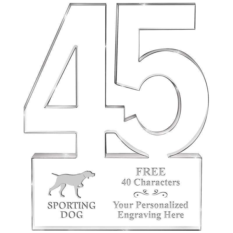 6" 45 YEARS OF SERVICE ACRYLIC