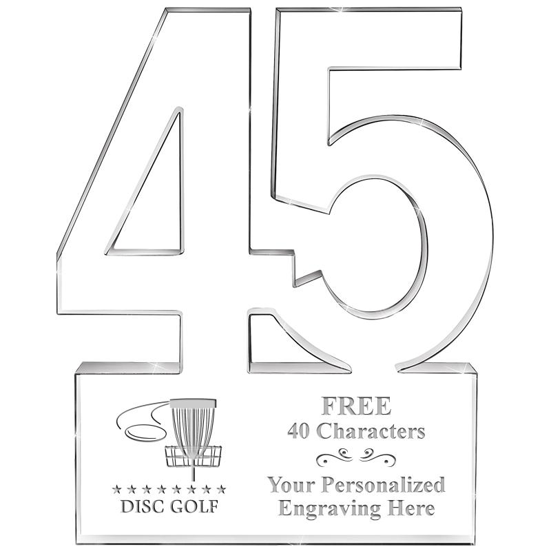 6" 45 YEARS OF SERVICE ACRYLIC