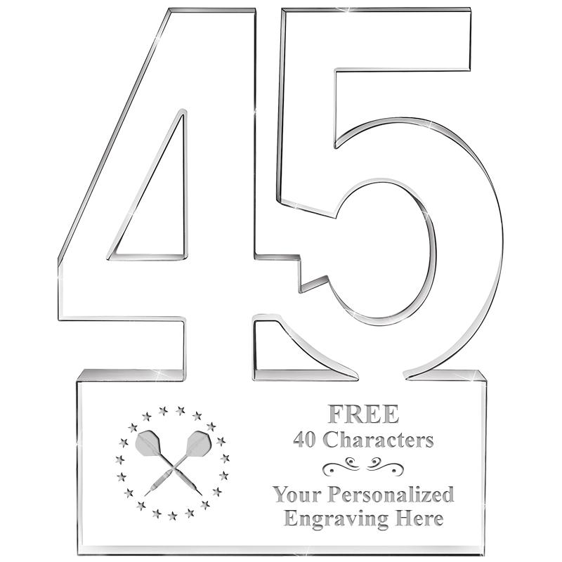 6" 45 YEARS OF SERVICE ACRYLIC