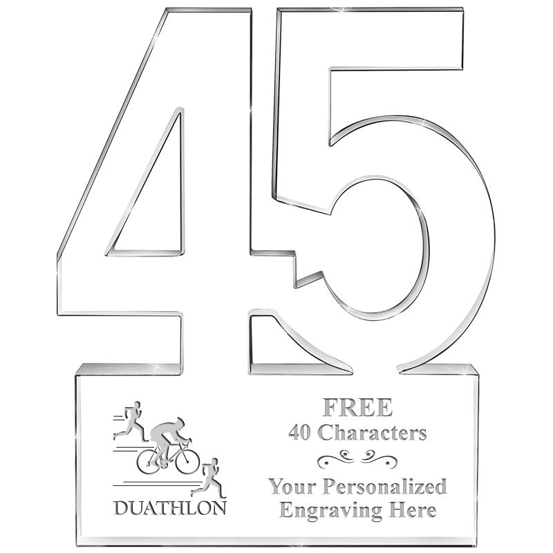 6" 45 YEARS OF SERVICE ACRYLIC
