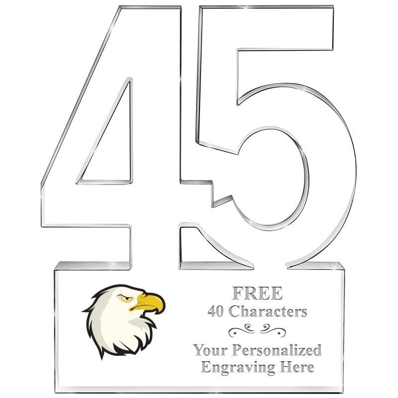 6" 45 YEARS OF SERVICE ACRYLIC