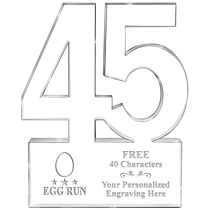 6" 45 YEARS OF SERVICE ACRYLIC