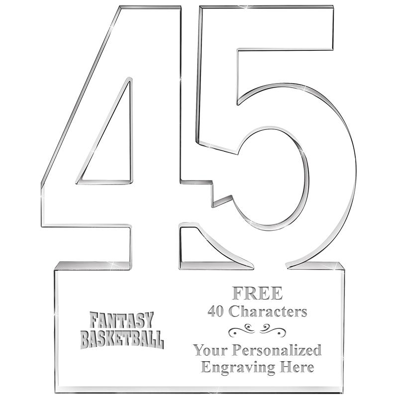 6" 45 YEARS OF SERVICE ACRYLIC