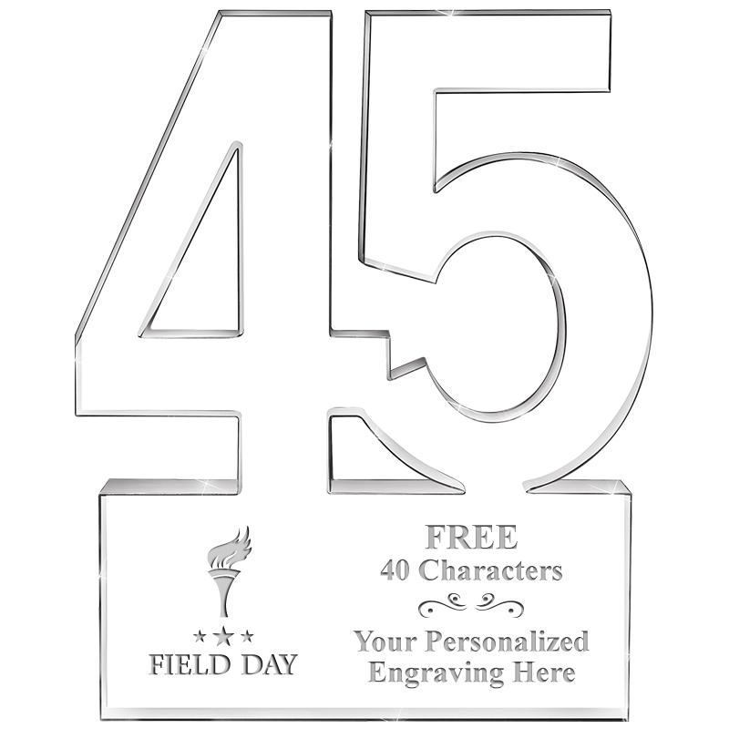 6" 45 YEARS OF SERVICE ACRYLIC