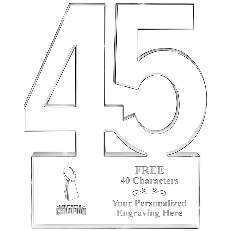 6" 45 YEARS OF SERVICE ACRYLIC