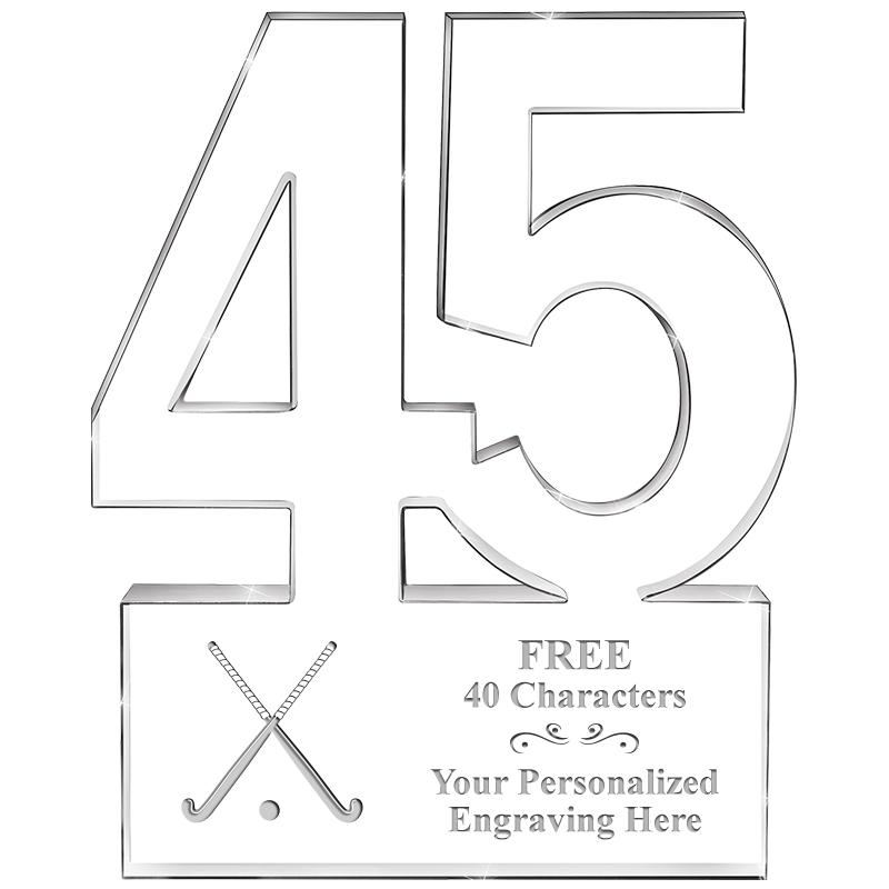 6" 45 YEARS OF SERVICE ACRYLIC