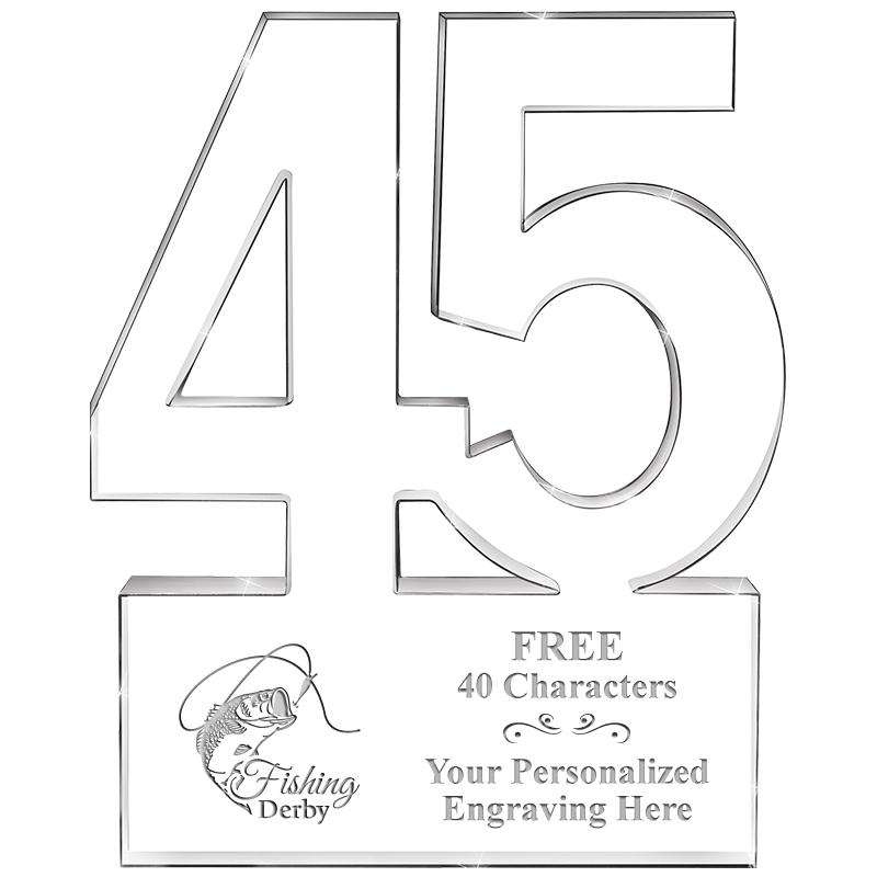 6" 45 YEARS OF SERVICE ACRYLIC