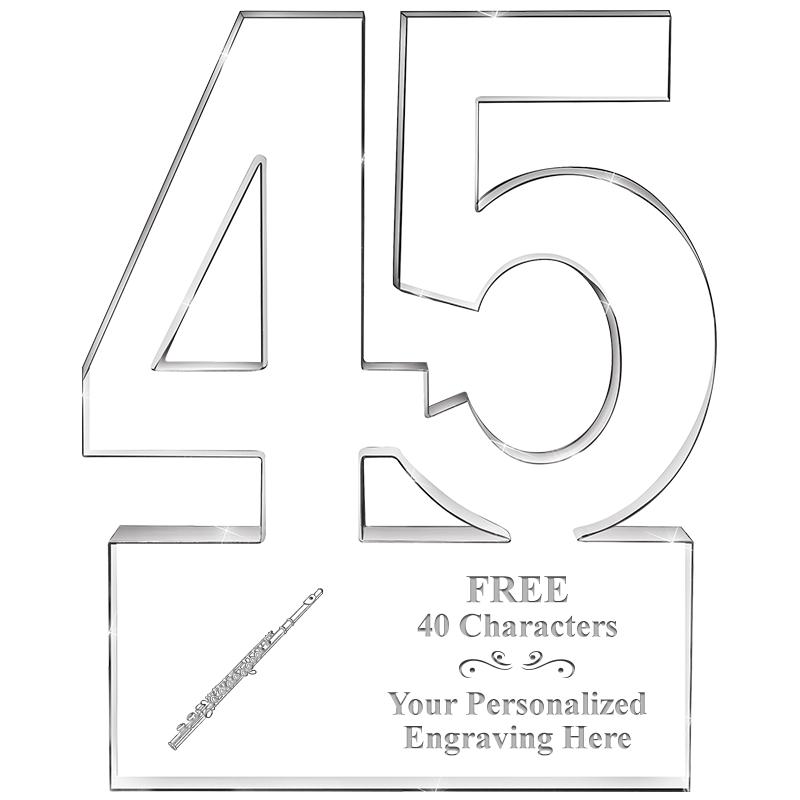 6" 45 YEARS OF SERVICE ACRYLIC