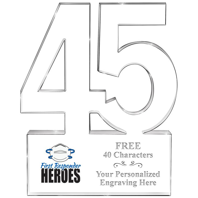 6" 45 YEARS OF SERVICE ACRYLIC