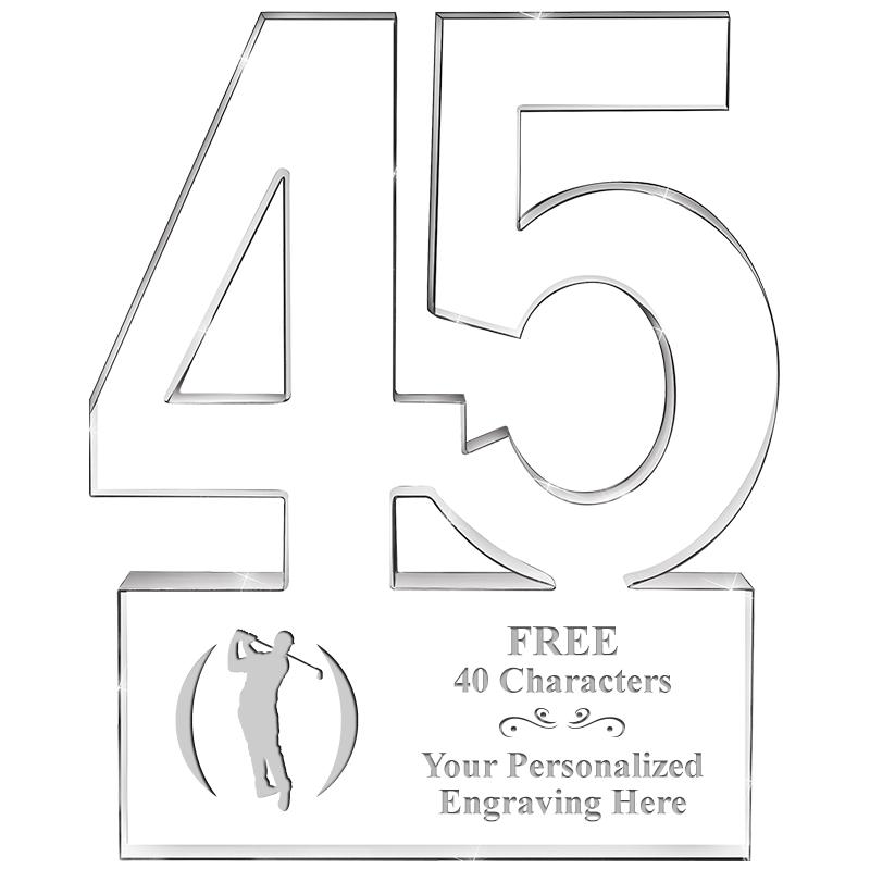 6" 45 YEARS OF SERVICE ACRYLIC