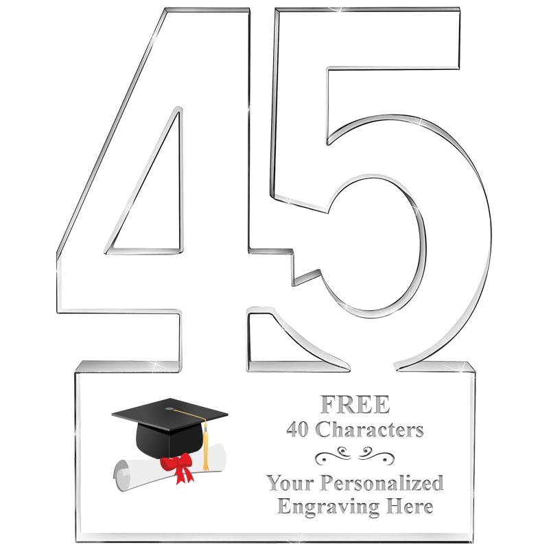 6" 45 YEARS OF SERVICE ACRYLIC