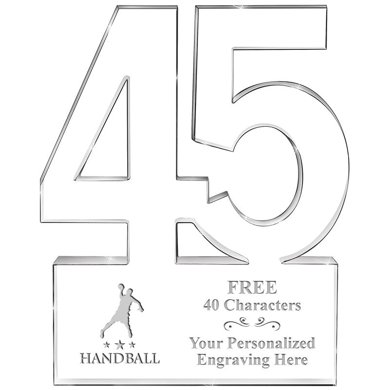 6" 45 YEARS OF SERVICE ACRYLIC