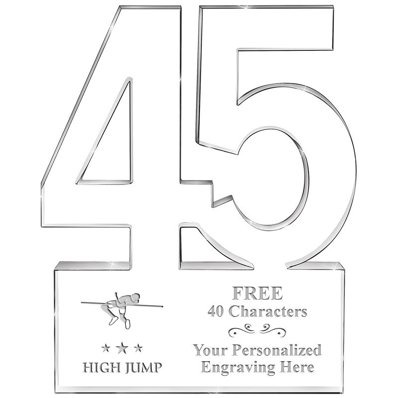 6" 45 YEARS OF SERVICE ACRYLIC