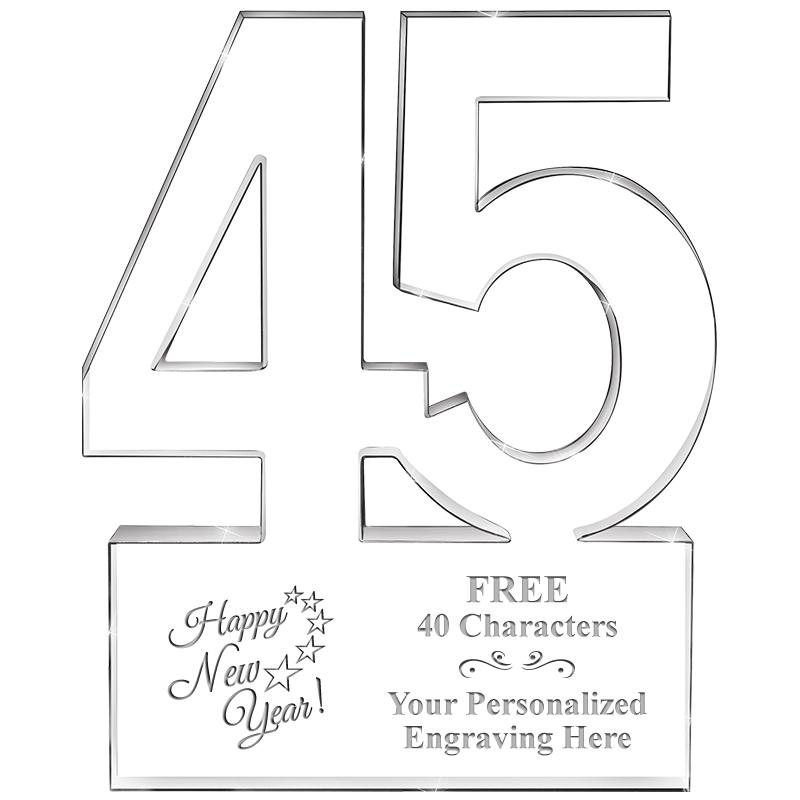 6" 45 YEARS OF SERVICE ACRYLIC