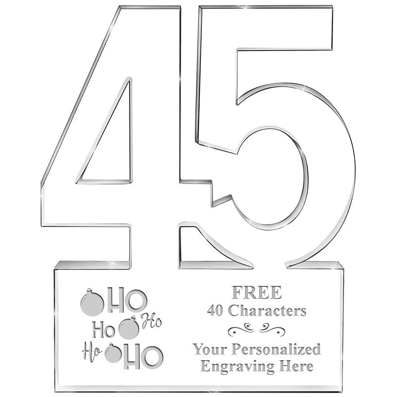 6" 45 YEARS OF SERVICE ACRYLIC