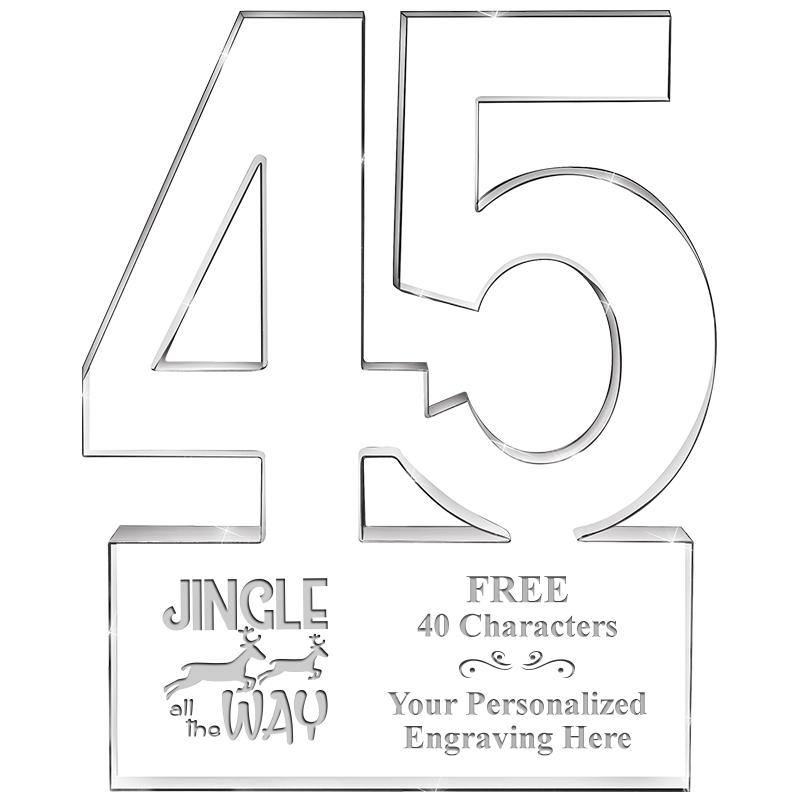 6" 45 YEARS OF SERVICE ACRYLIC