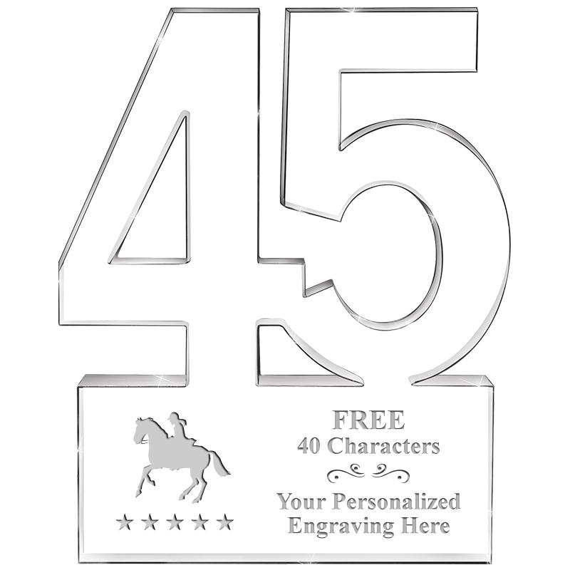 6" 45 YEARS OF SERVICE ACRYLIC