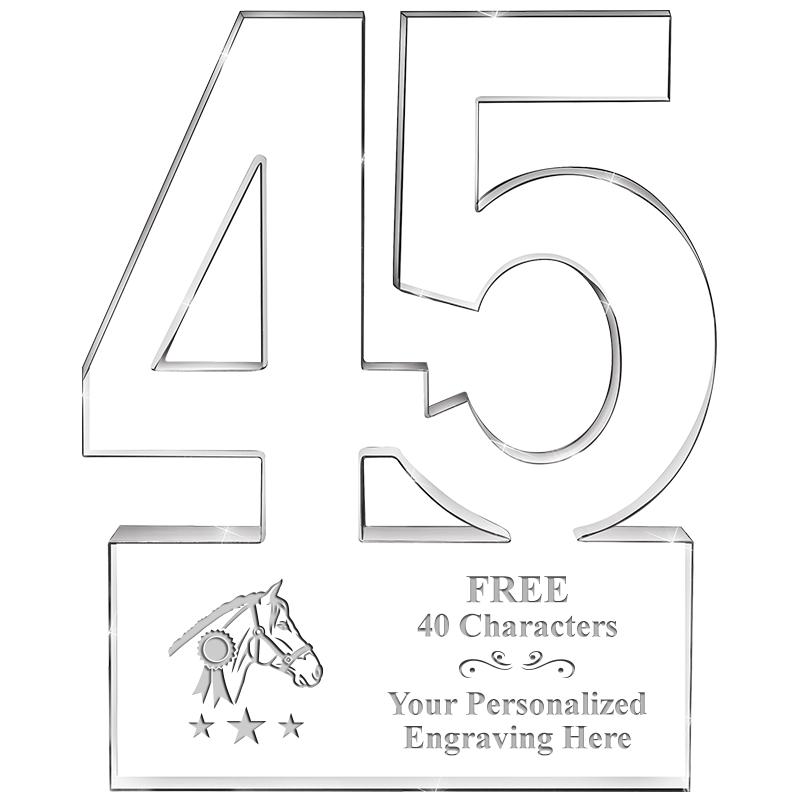 6" 45 YEARS OF SERVICE ACRYLIC