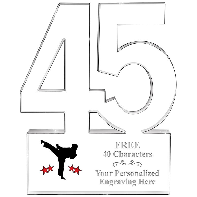 6" 45 YEARS OF SERVICE ACRYLIC