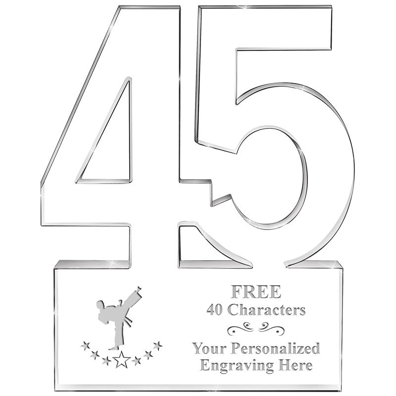 6" 45 YEARS OF SERVICE ACRYLIC