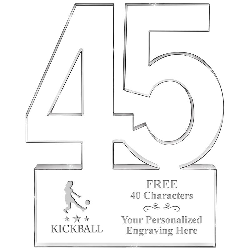 6" 45 YEARS OF SERVICE ACRYLIC