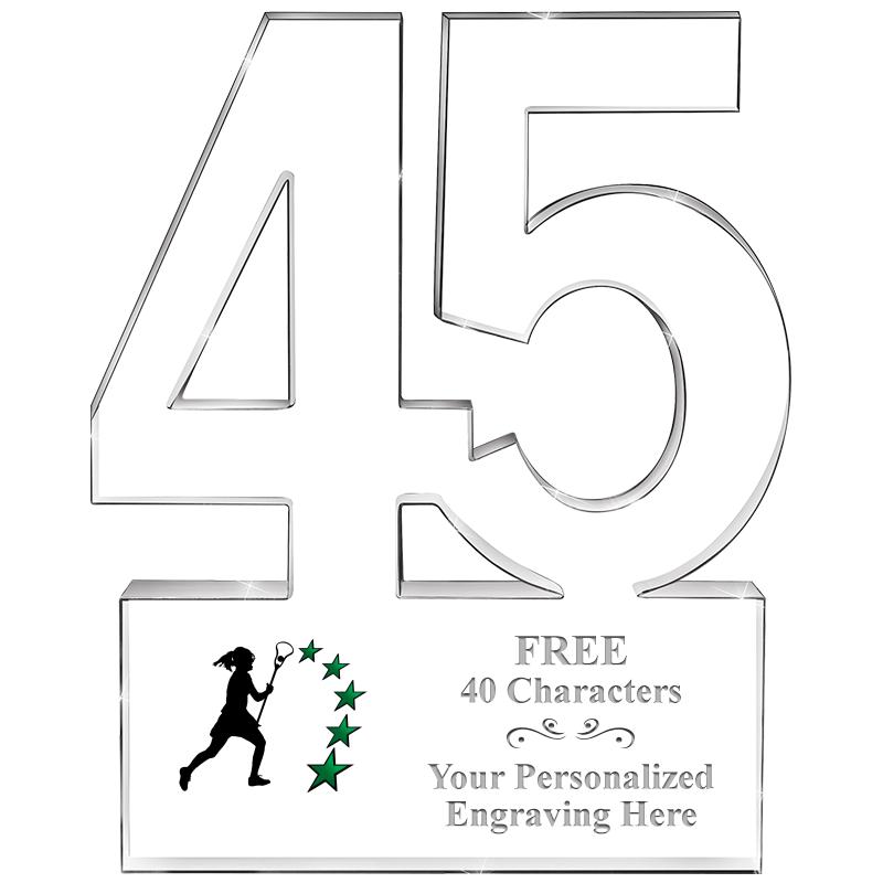 6" 45 YEARS OF SERVICE ACRYLIC