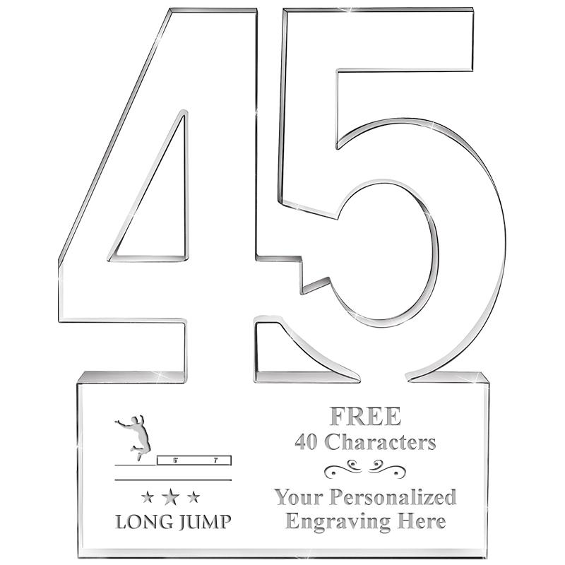 6" 45 YEARS OF SERVICE ACRYLIC